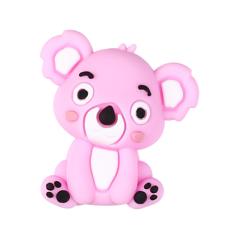 Wholesale 20pcs/pack 3D Koala Silicone Beads Cartoon Animal DIY Beads